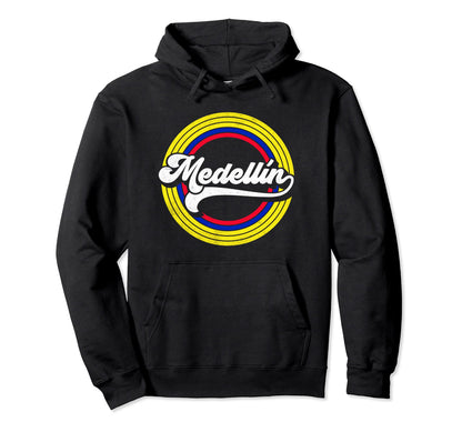 Medellin Colombia Flag Rainbow Souvenir Hoodie - Graphic Print Unisex - T-Shirt, Sweatshirt, Hoodie