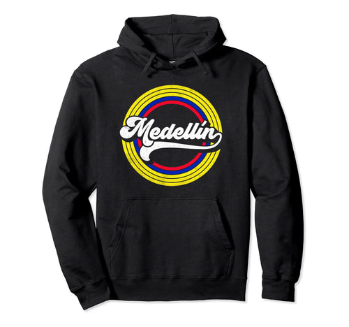 Medellin Colombia Flag Rainbow Souvenir Hoodie - Graphic Print Unisex - T-Shirt, Sweatshirt, Hoodie