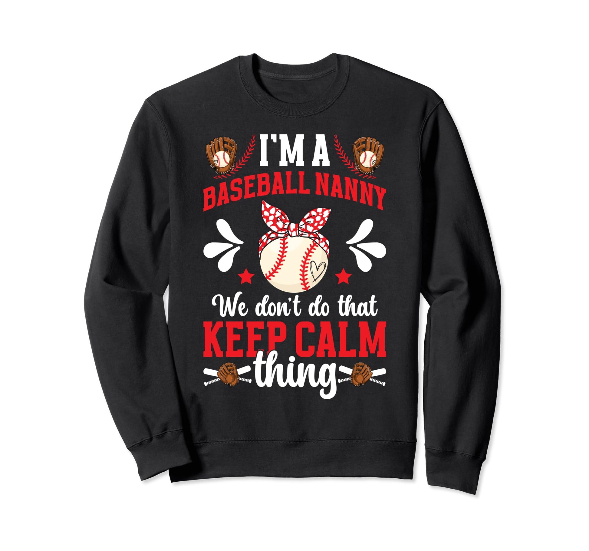 Im Baseball Nanny Grandma Nanny Sweatshirt - Aesthetic Graphic Men Women - T-Shirt, Sweatshirt, Hoodie