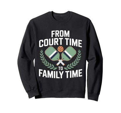 Pickleball Dad Papa Paddle Sport Sweatshirt - Minimalist Print for Adults - T-Shirt, Sweatshirt, Hoodie