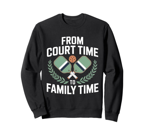 Pickleball Dad Papa Paddle Sport Sweatshirt - Minimalist Print for Adults - T-Shirt, Sweatshirt, Hoodie