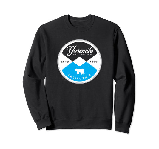 Yosemite National Park California Circle Sweatshirt - Unique Graphic Unisex - T-Shirt, Sweatshirt, Hoodie