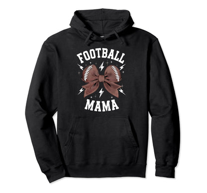 Womens Moms Coquette Bow Football Lover Hoodie - Fun Novelty Design Unisex - T-Shirt, Sweatshirt, Hoodie