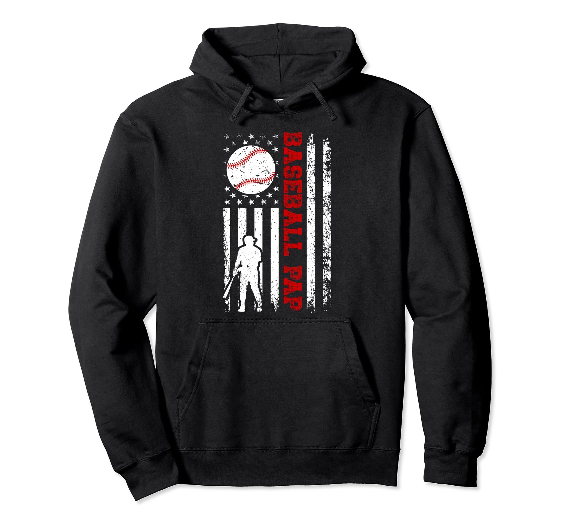 Baseball Pap Grandpa Us Flag Pap Hoodie - Streetwear Style Men Women - T-Shirt, Sweatshirt, Hoodie