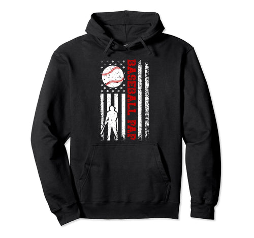 Baseball Pap Grandpa Us Flag Pap Hoodie - Streetwear Style Men Women - T-Shirt, Sweatshirt, Hoodie