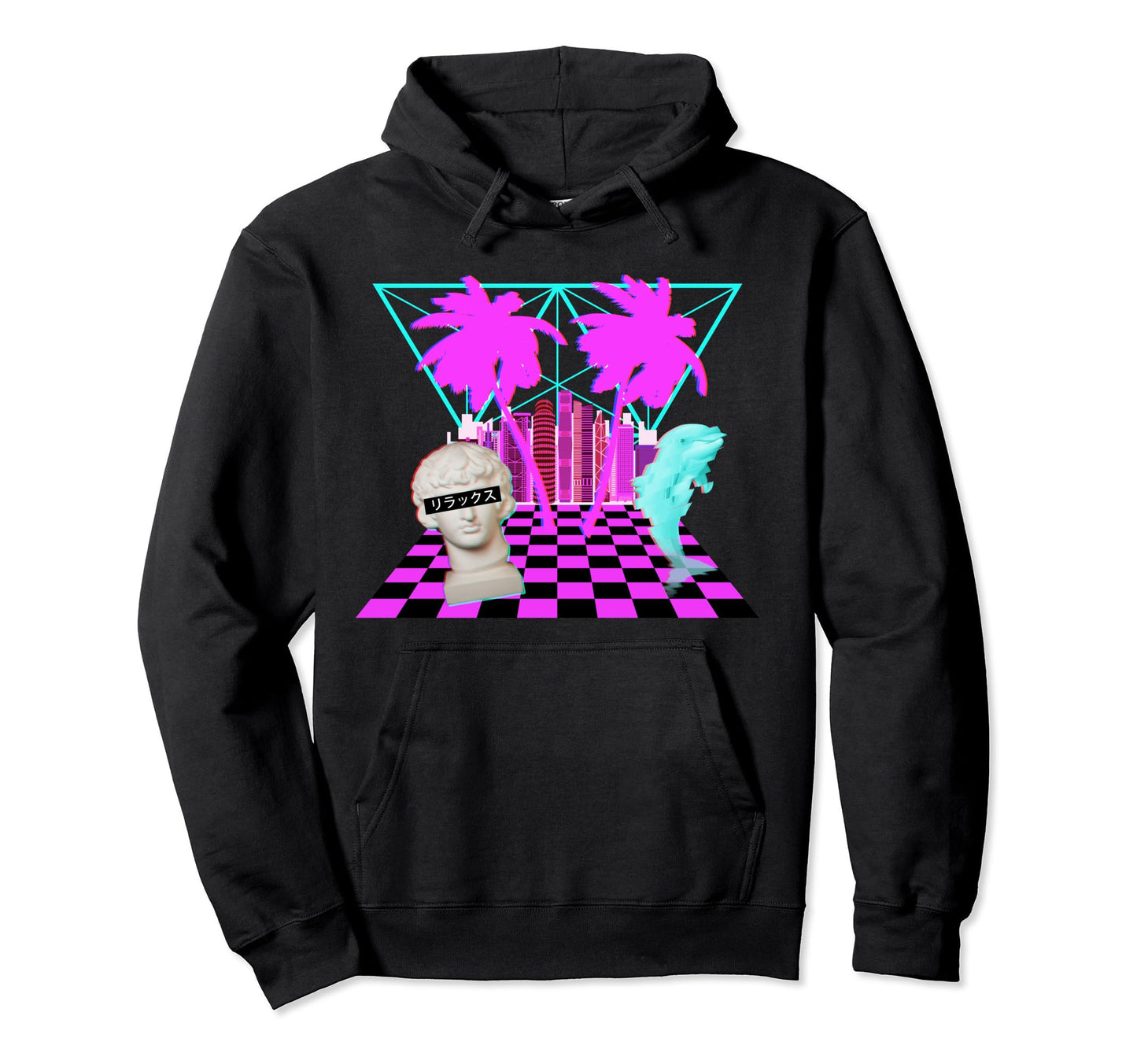 Vaporwave Aesthetic Art Relax Hoodie - Casual Everyday Wear for Adults - T-Shirt, Sweatshirt, Hoodie