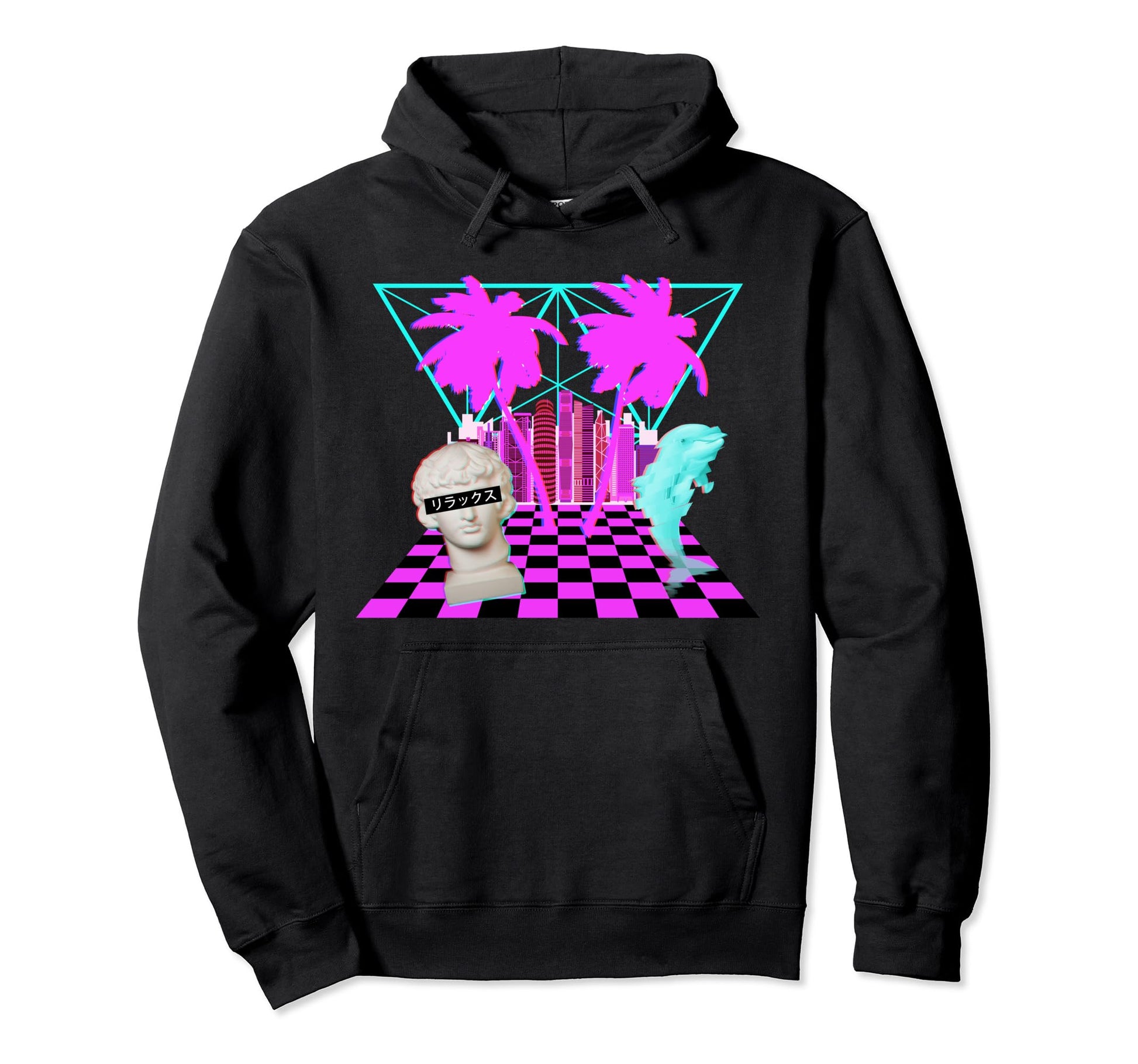 Vaporwave Aesthetic Art Relax Hoodie - Casual Everyday Wear for Adults - T-Shirt, Sweatshirt, Hoodie