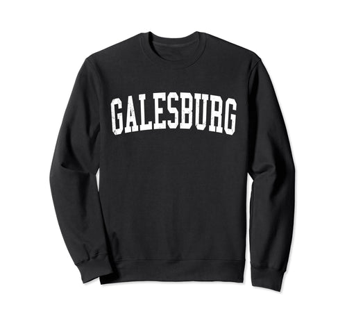 Galesburg Il Distressed White Sweatshirt - Custom Art Print for Adults - T-Shirt, Sweatshirt, Hoodie