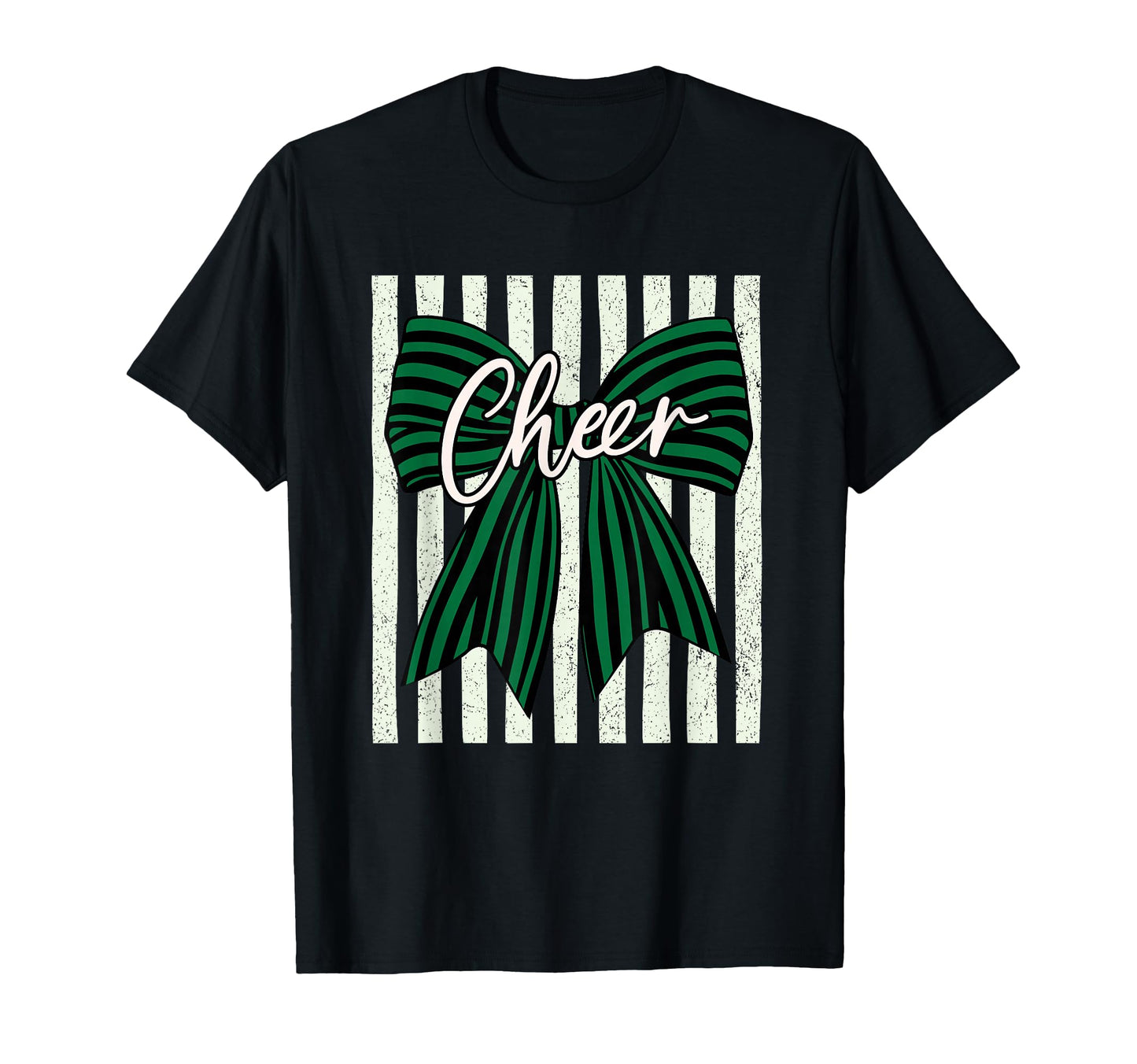 Coquette Preppy Stripe Bow Cheer T-Shirt - Aesthetic Graphic Men Women - T-Shirt, Sweatshirt, Hoodie