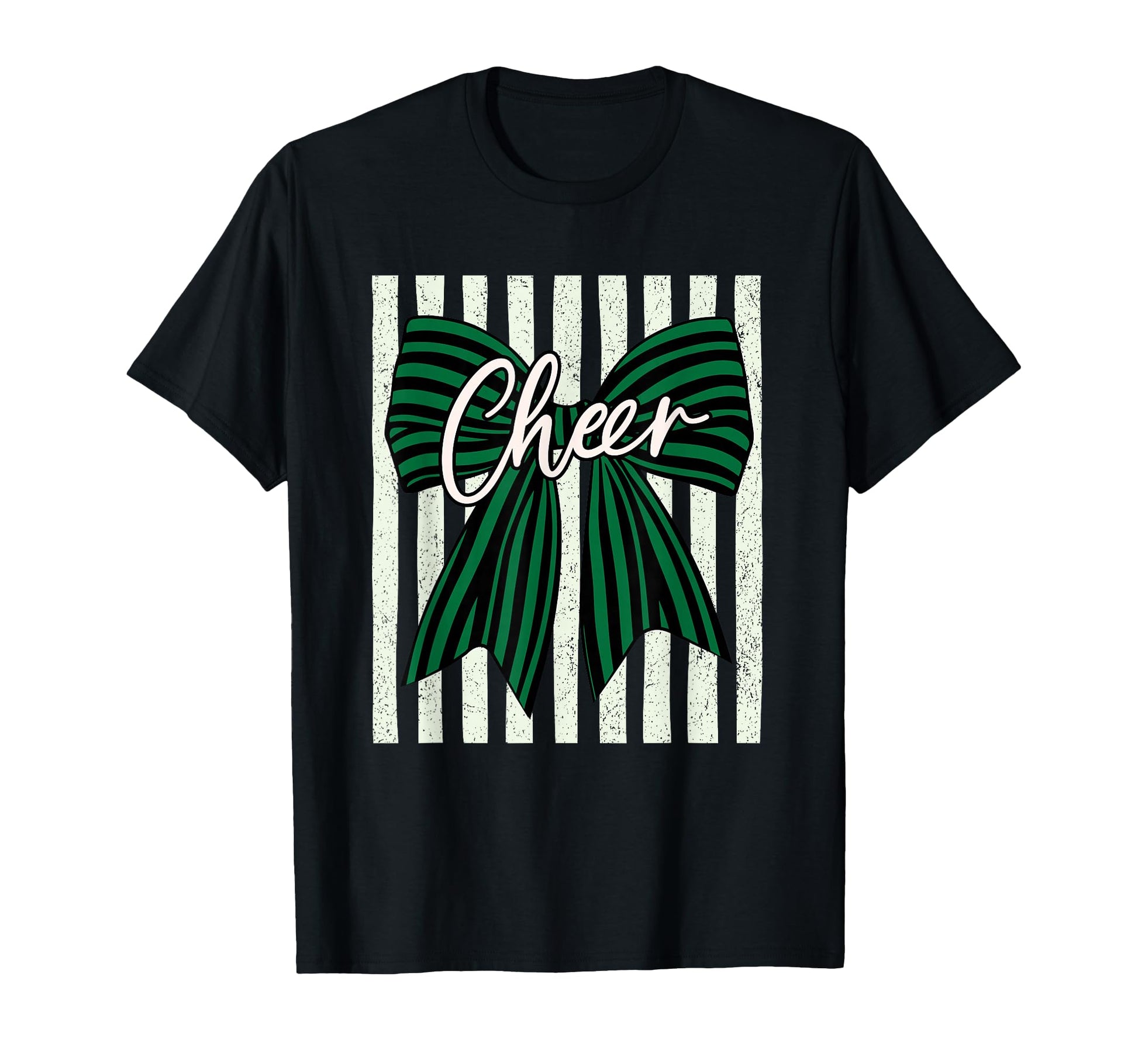 Coquette Preppy Stripe Bow Cheer T-Shirt - Aesthetic Graphic Men Women - T-Shirt, Sweatshirt, Hoodie
