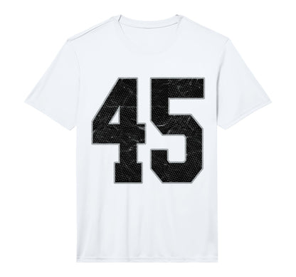 Number 45 Numbered Uniform Sports T-Shirt - Aesthetic Graphic for Adults - T-Shirt, Sweatshirt, Hoodie