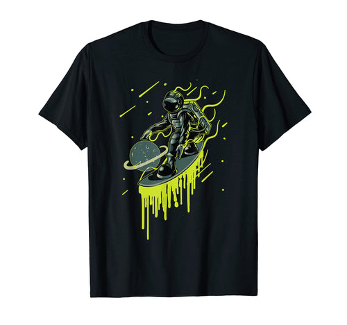 Space Astronaut Surfer Paint Drip T-Shirt - Novelty Apparel Unisex - T-Shirt, Sweatshirt, Hoodie