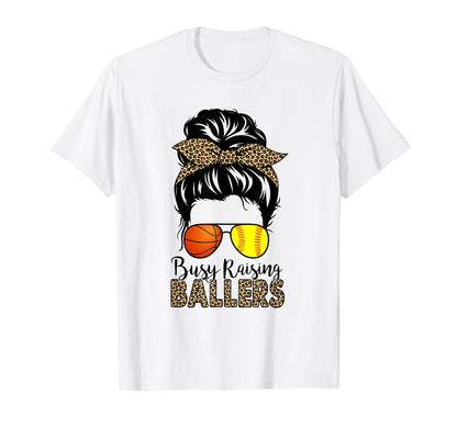 Busy Raising Ballers Softball And T-Shirt - Unique Graphic Men Women - T-Shirt, Sweatshirt, Hoodie