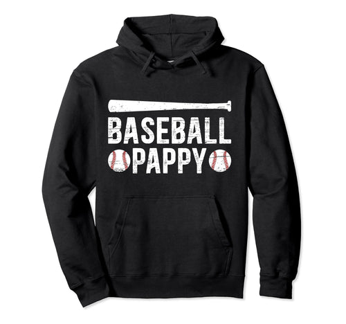 Baseball Pappy Best Grandpa Pappy Hoodie - Fun Novelty Design Men Women - T-Shirt, Sweatshirt, Hoodie