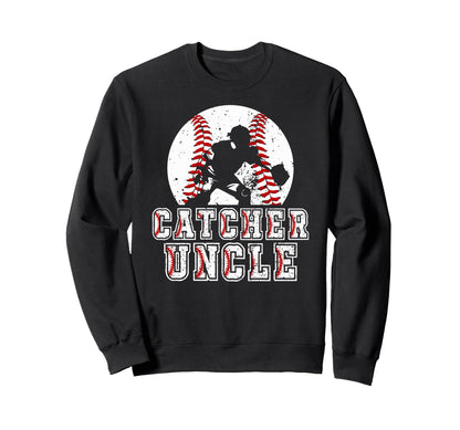 Baseball Catcher Uncle Sweatshirt - Casual Everyday Wear for Adults - T-Shirt, Sweatshirt, Hoodie