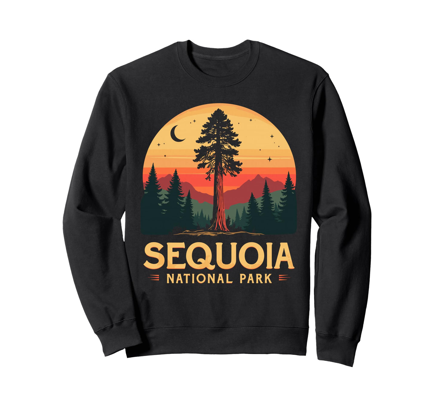 Sequoia National Park Sunset T Sweatshirt - Unique Graphic for Adults - T-Shirt, Sweatshirt, Hoodie