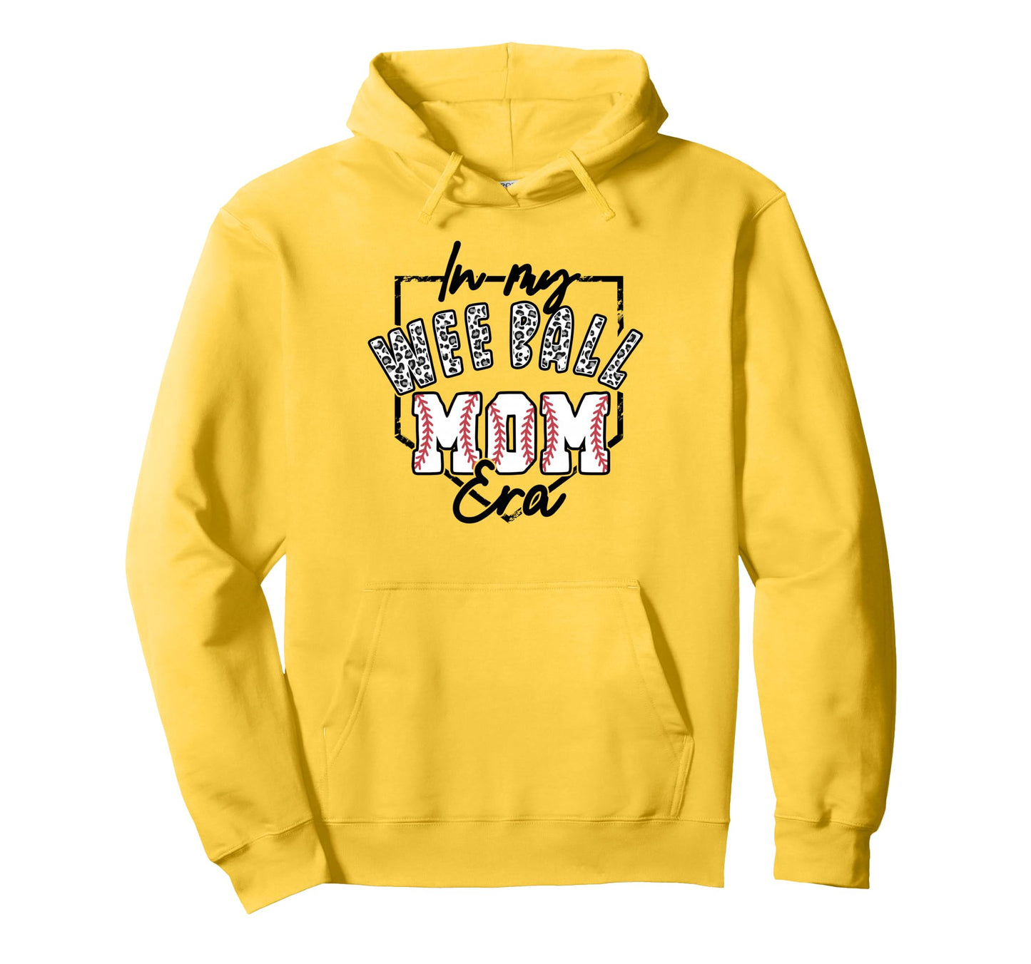 My Wee Ball Mom Era Leopard Matching Game Hoodie - Novelty Apparel Unisex - T-Shirt, Sweatshirt, Hoodie