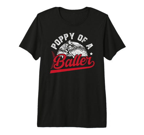 Mens Poppy Baller Baseball Poppy T-Shirt - Minimalist Print Unisex - T-Shirt, Sweatshirt, Hoodie