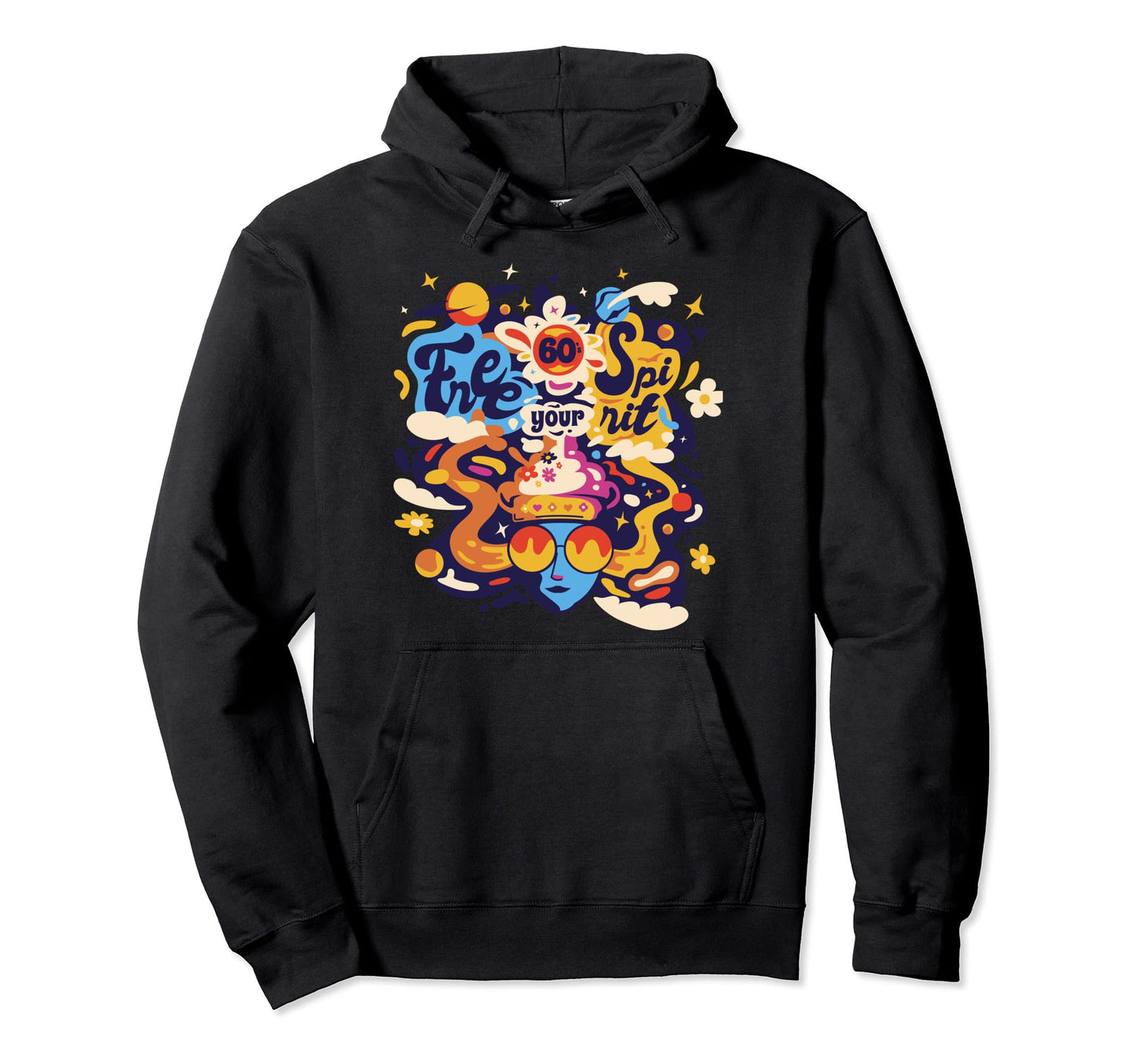 Free Your Spirit 60S Boho Peace Love Hoodie - Streetwear Style Unisex - T-Shirt, Sweatshirt, Hoodie