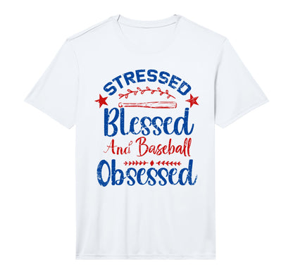 Funny Baseball Stressed Blessed T-Shirt - Novelty Apparel Men Women - T-Shirt, Sweatshirt, Hoodie
