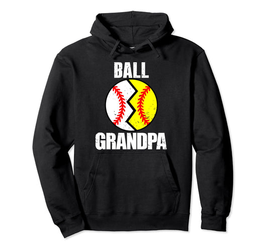 Ball Grandpa Funny Baseball Softball Hoodie - Custom Art Print for Adults - T-Shirt, Sweatshirt, Hoodie