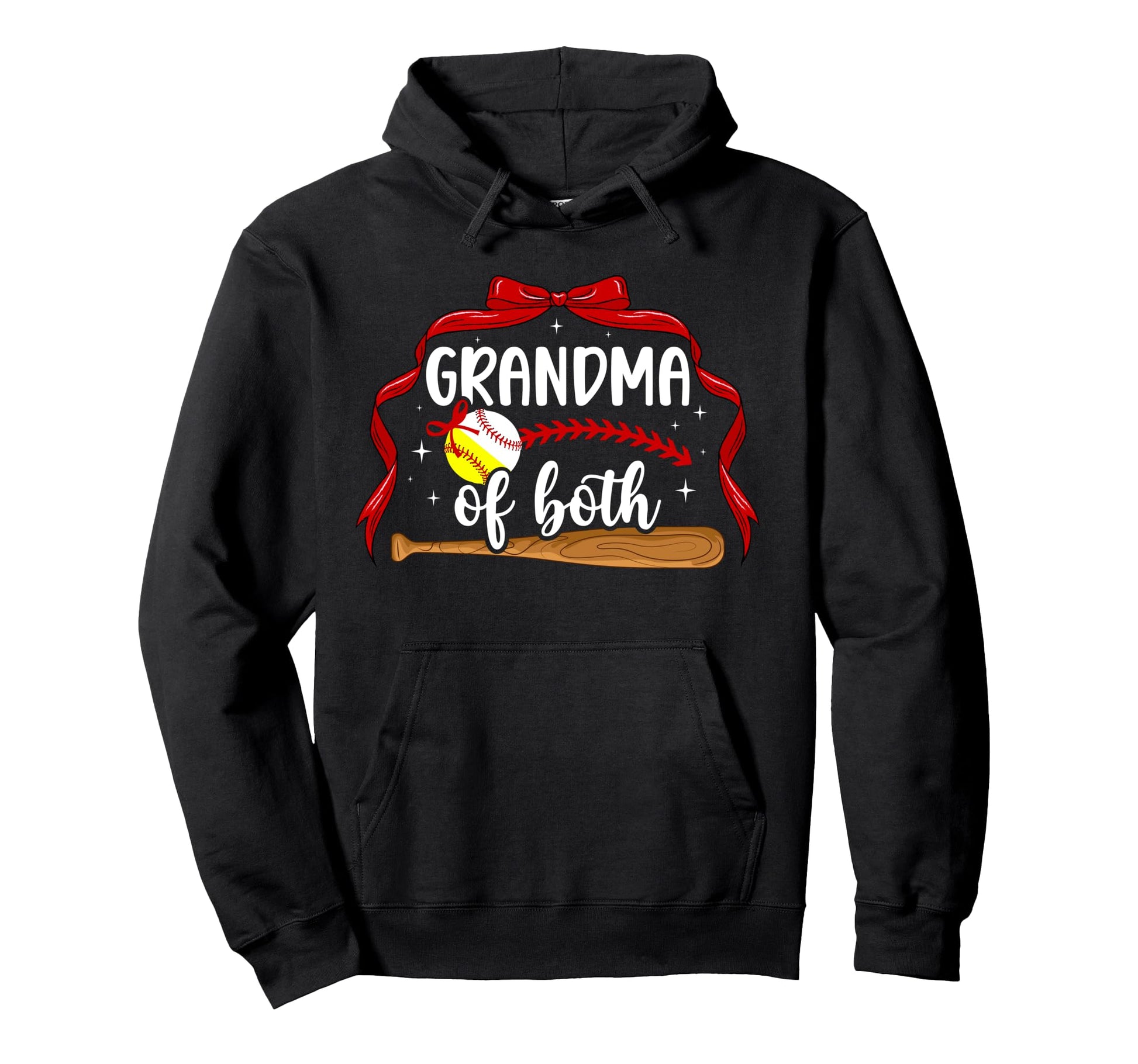 Grandma Both Coquette Baseball Hoodie - Minimalist Print for Adults - T-Shirt, Sweatshirt, Hoodie