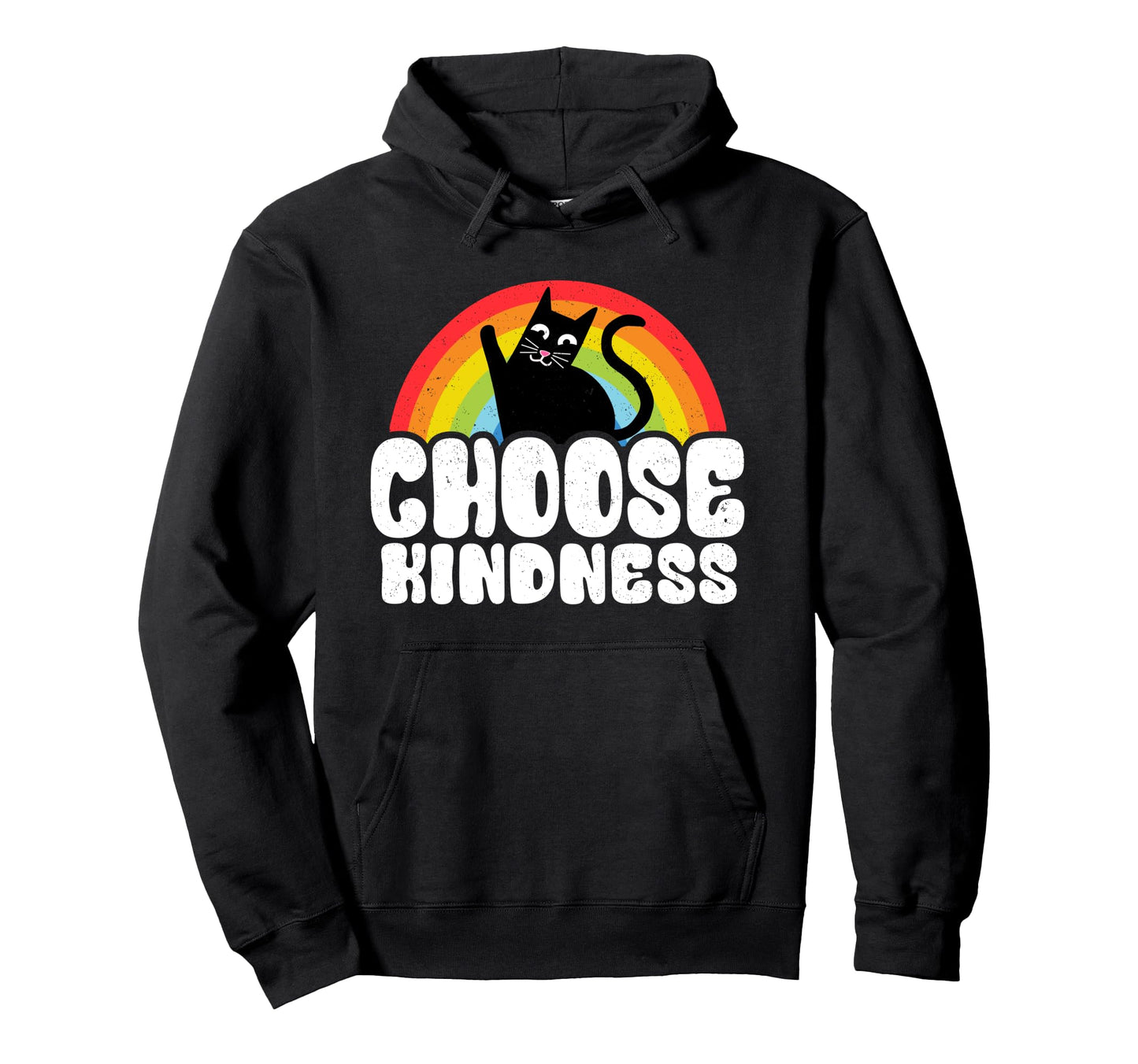 Anti Bullying Rainbow Peace Kind Hippie Hoodie - Fun Novelty Design Unisex - T-Shirt, Sweatshirt, Hoodie