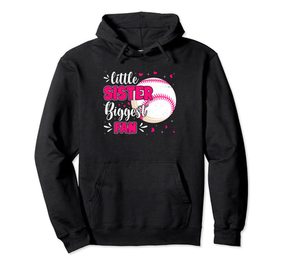 Sister Biggest Fan Baseball Season Hoodie - Unique Graphic for Adults - T-Shirt, Sweatshirt, Hoodie