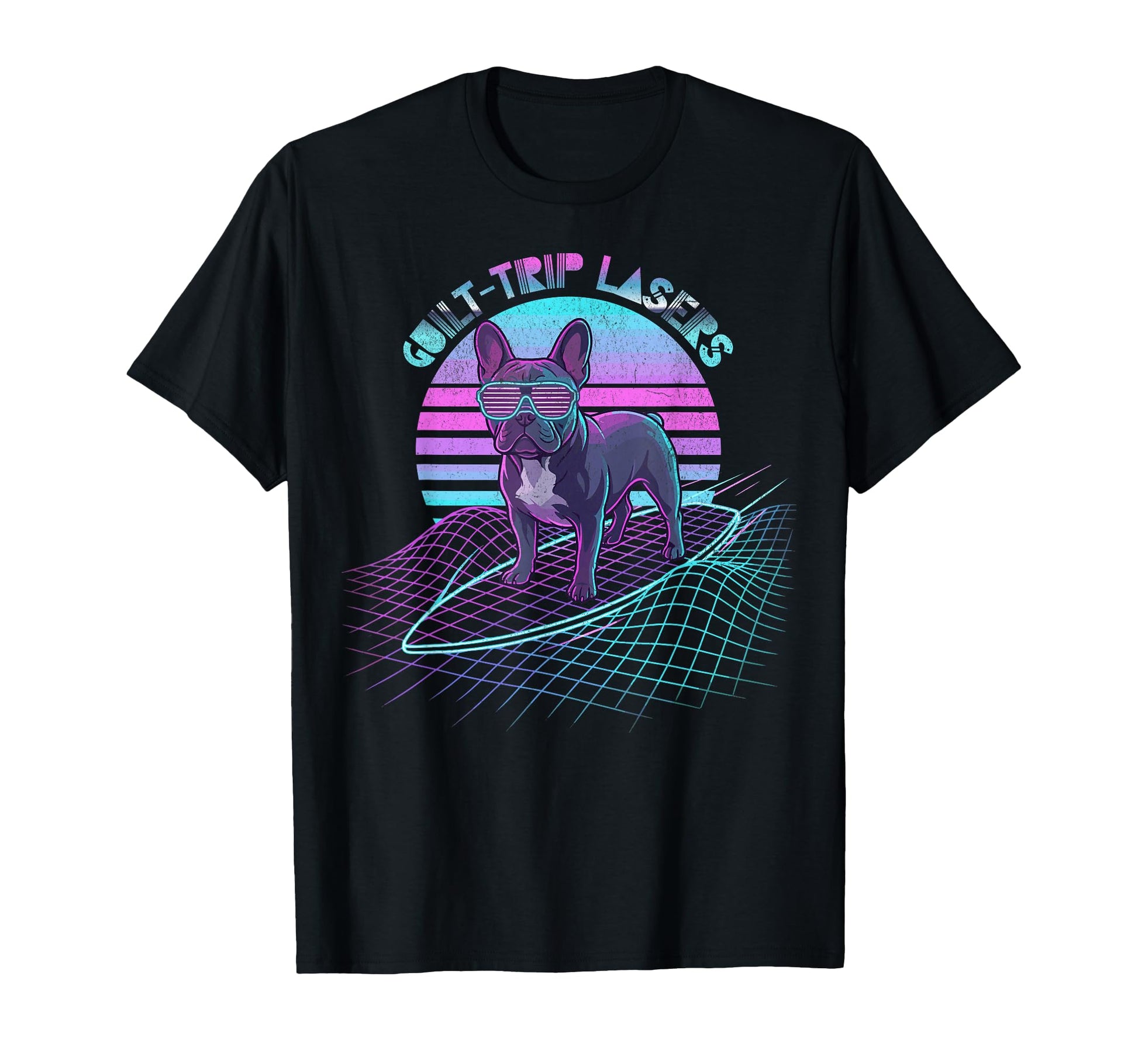 Guilt Trip Lasers French Bulldog T-Shirt - Minimalist Print Men Women - T-Shirt, Sweatshirt, Hoodie