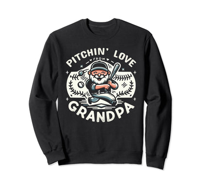 Baseball Grandpa Grandfather Gramps Sweatshirt - Graphic Print Men Women - T-Shirt, Sweatshirt, Hoodie