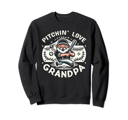 Baseball Grandpa Grandfather Gramps Sweatshirt - Graphic Print Men Women - T-Shirt, Sweatshirt, Hoodie