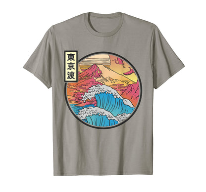 Japanese Waves Kanagawa Wave Mount T-Shirt - Novelty Apparel for Adults - T-Shirt, Sweatshirt, Hoodie
