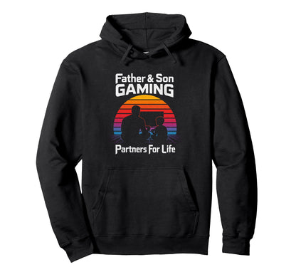 Father And Son Gaming Partners Life Hoodie - Aesthetic Graphic Unisex - T-Shirt, Sweatshirt, Hoodie