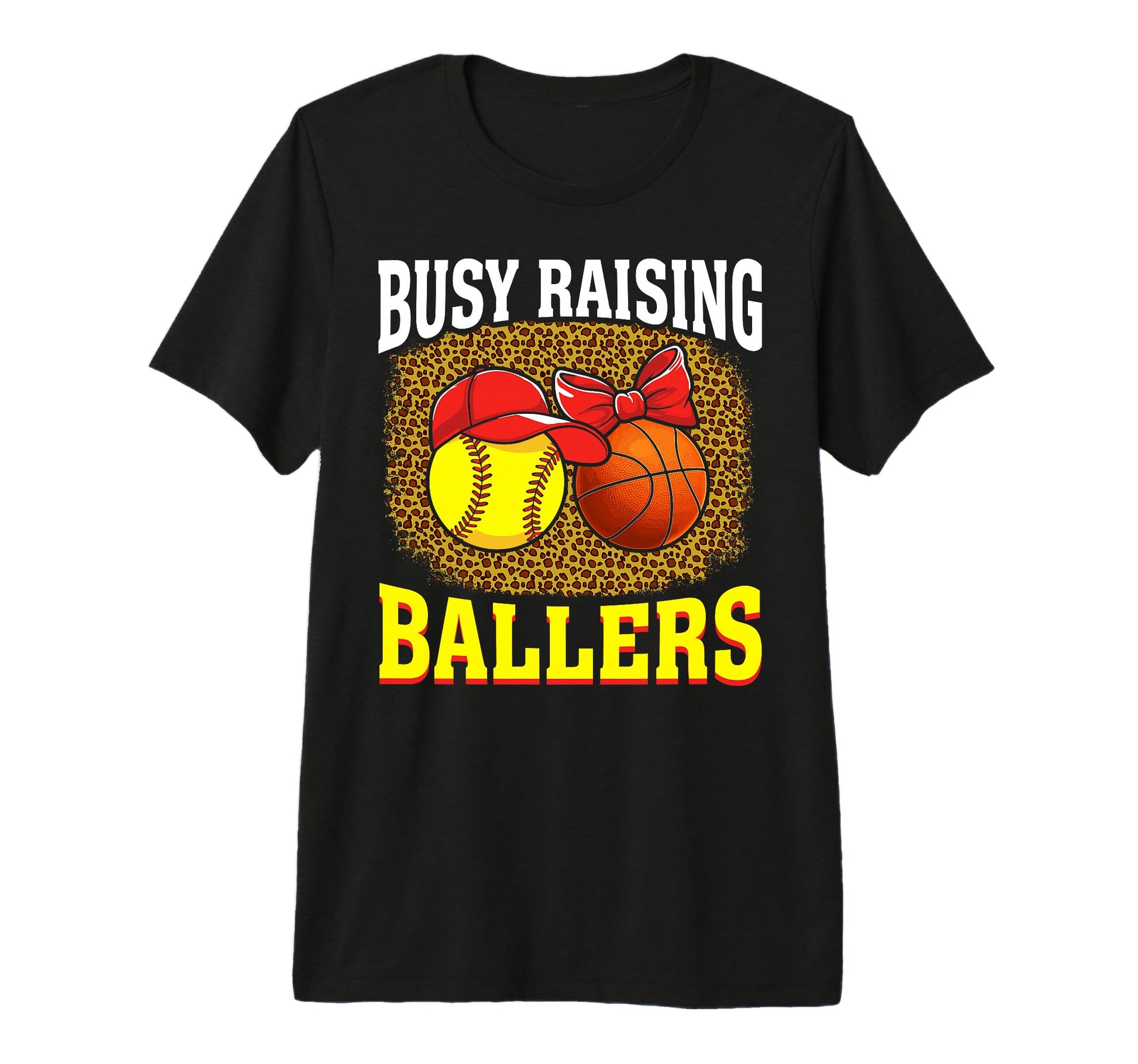 Busy Raising Ballers Softball T-Shirt - Minimalist Print for Adults - T-Shirt, Sweatshirt, Hoodie