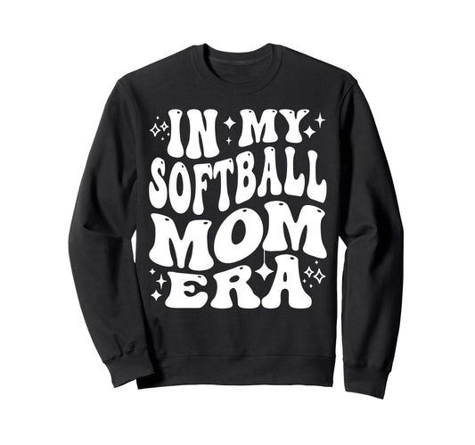 My Softball Mom Era Sports Mama Life Sweatshirt - Graphic Print for Adults - T-Shirt, Sweatshirt, Hoodie