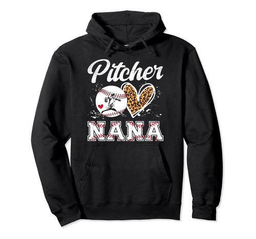 Baseball Pitcher Nana Baseball Hoodie - Minimalist Print for Adults - T-Shirt, Sweatshirt, Hoodie