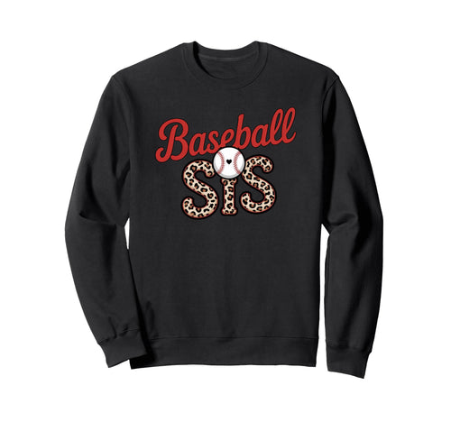 Leopard Baseball Sis Sport Lover Sweatshirt - Unique Graphic for Adults - T-Shirt, Sweatshirt, Hoodie