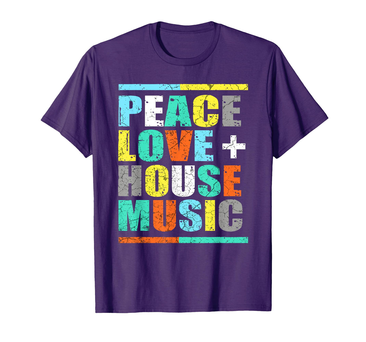 Peace Love House Musik Geschenk Sweatshirt - Novelty Apparel Men Women - T-Shirt, Sweatshirt, Hoodie