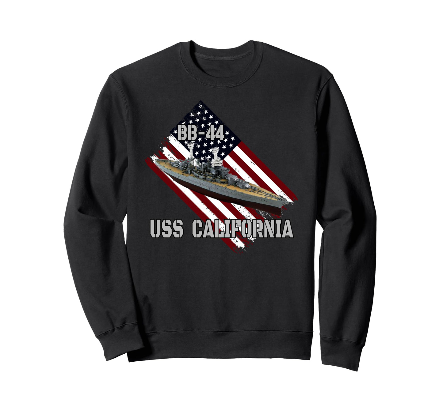 Battleship Uss California Bb 44 Sweatshirt - Custom Art Print for Adults - T-Shirt, Sweatshirt, Hoodie