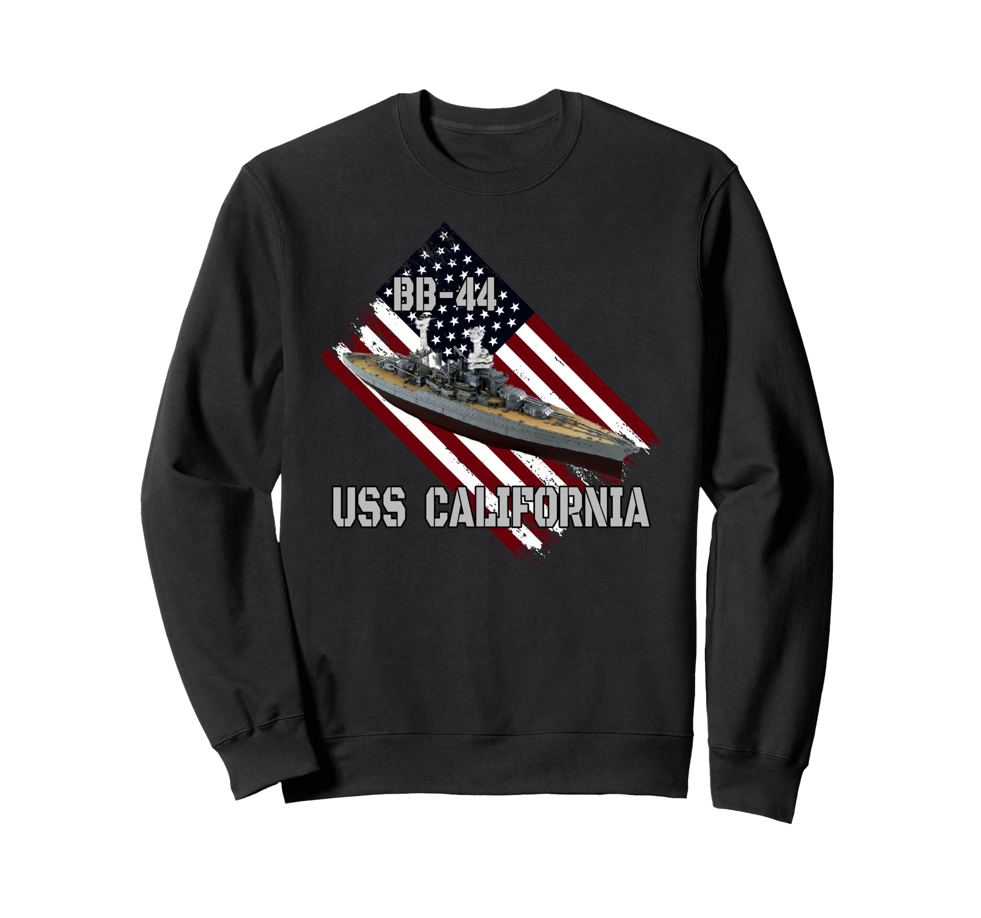 Battleship Uss California Bb 44 Sweatshirt - Custom Art Print for Adults - T-Shirt, Sweatshirt, Hoodie