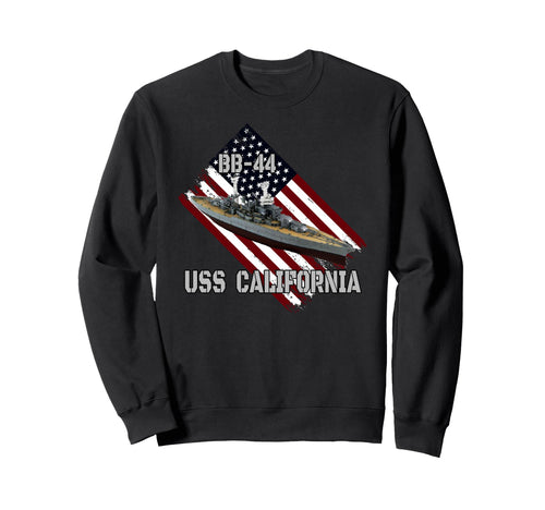 Battleship Uss California Bb 44 Sweatshirt - Custom Art Print for Adults - T-Shirt, Sweatshirt, Hoodie