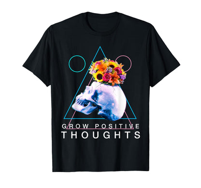 Grow Positive Thoughts Vaporwave T-Shirt - Minimalist Print Unisex - T-Shirt, Sweatshirt, Hoodie