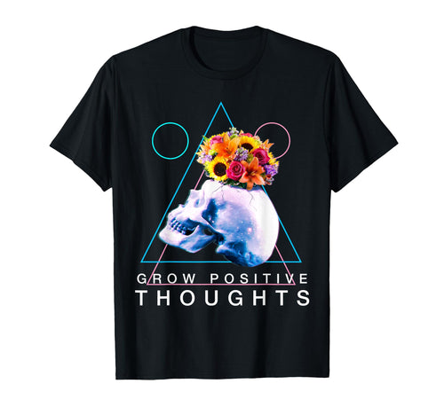 Grow Positive Thoughts Vaporwave T-Shirt - Minimalist Print Unisex - T-Shirt, Sweatshirt, Hoodie