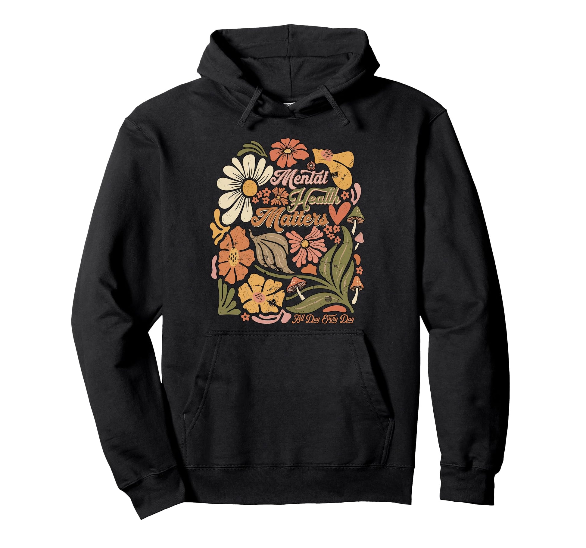 Aesthetic Wellness Gifts Boho Flower Hoodie - Streetwear Style Men Women - T-Shirt, Sweatshirt, Hoodie