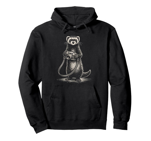 Ferret Photographer Camera Photography Hoodie - Streetwear Style Men Women - T-Shirt, Sweatshirt, Hoodie