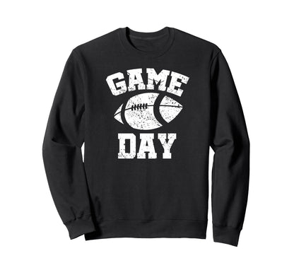 Distressed Football Game Day College Sweatshirt - Trendy Graphic Men Women - T-Shirt, Sweatshirt, Hoodie