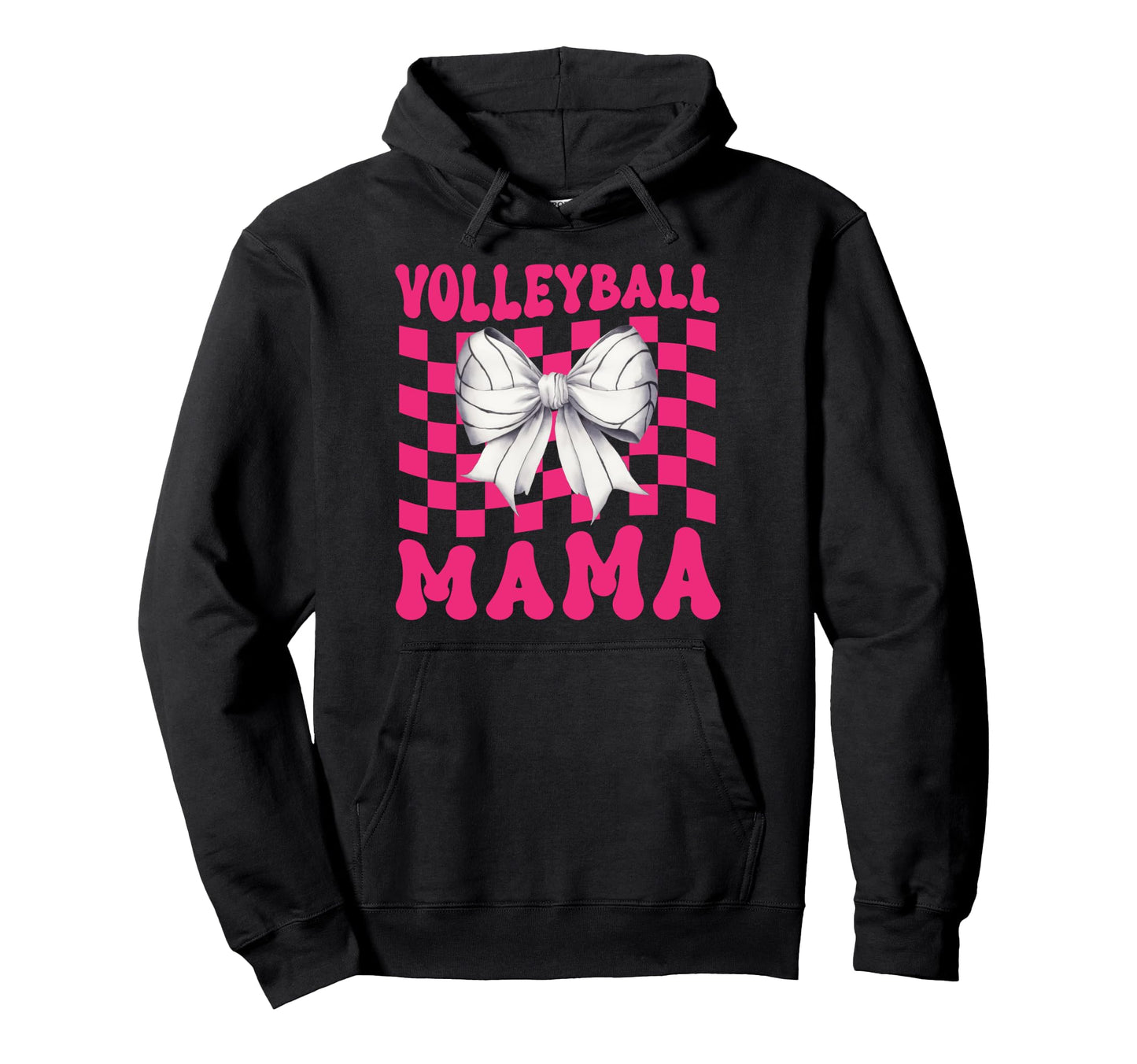Volleyball Mama Coquette Bow Game Day Hoodie - Novelty Apparel Men Women - T-Shirt, Sweatshirt, Hoodie