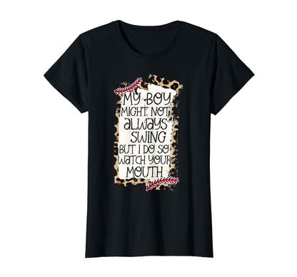 Womens Baseball Outfit Moms My Might T-Shirt - Graphic Print for Adults - T-Shirt, Sweatshirt, Hoodie