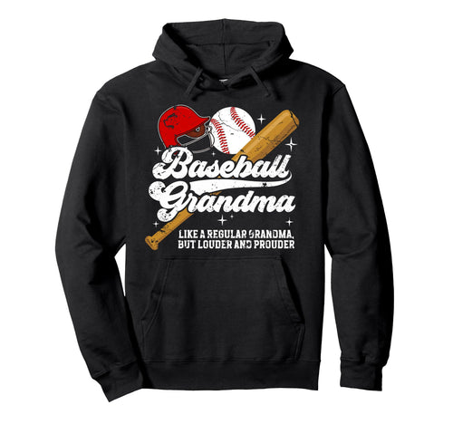 Baseball Grandma Baseball Player Hoodie - Aesthetic Graphic Unisex - T-Shirt, Sweatshirt, Hoodie