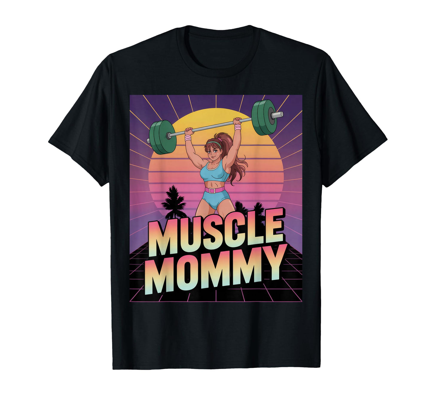 Anime Muscle Mommy Weightlifting T-Shirt - Casual Everyday Wear Men Women - T-Shirt, Sweatshirt, Hoodie